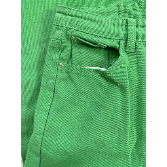 NWOT Princess Polly High Waist Vibrant Green Classic Denim Pants 6 - Picture 5 of 6